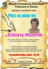 16 października - 1 spotkanie z cyklu Poeci są wśród nas