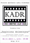 30 października - kolejne spotkanie cyklu filmowego KADR