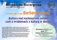 26 kwietnia - spotkanie z Barbarą Fatygą