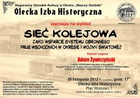 29 listopada - Sieć kolejowa jako wsparcie systemu obronnego Prus Wschodnich w okresie I wojny światowej